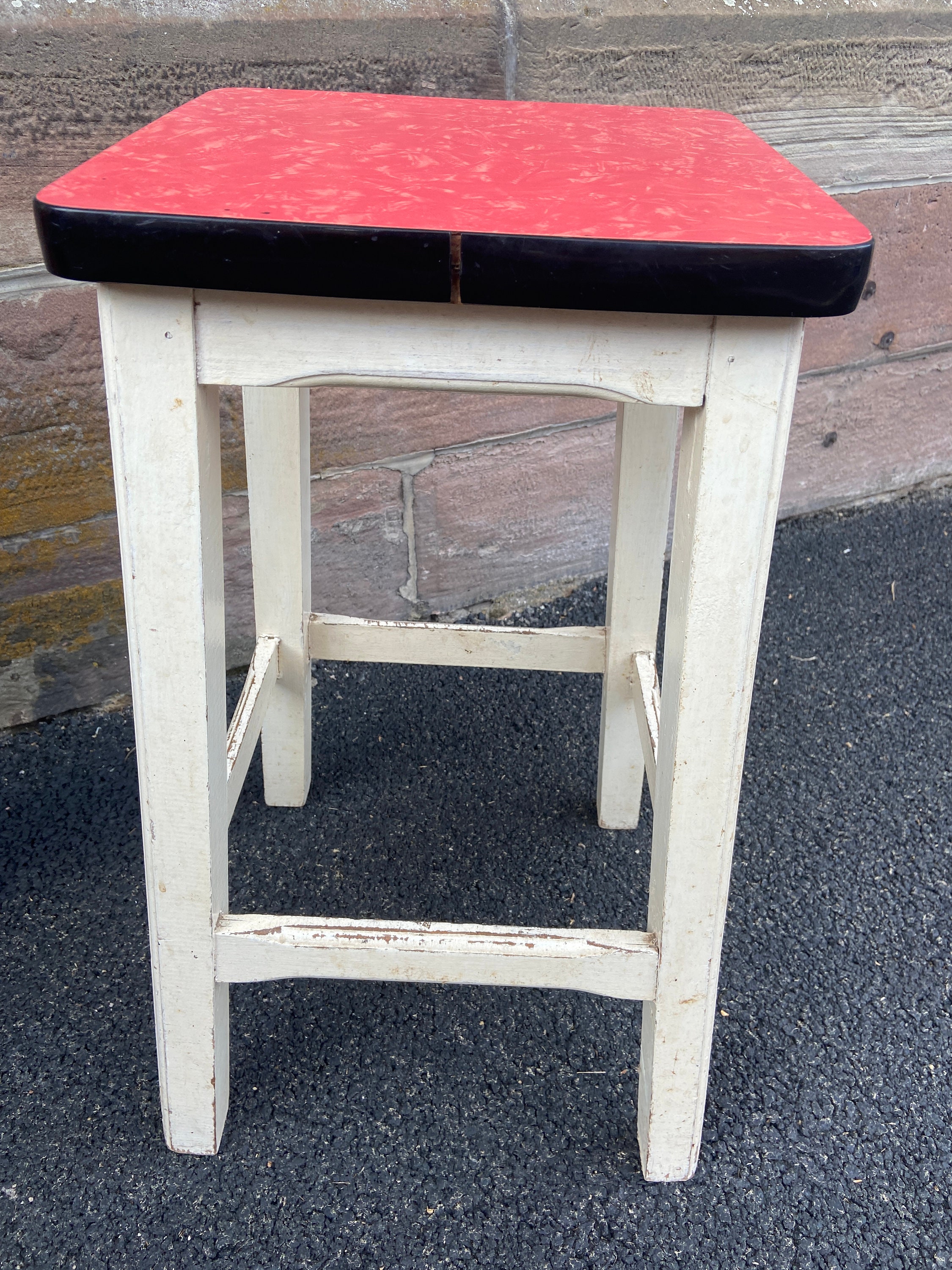 Cowhide and Wood Stool, 1960s France