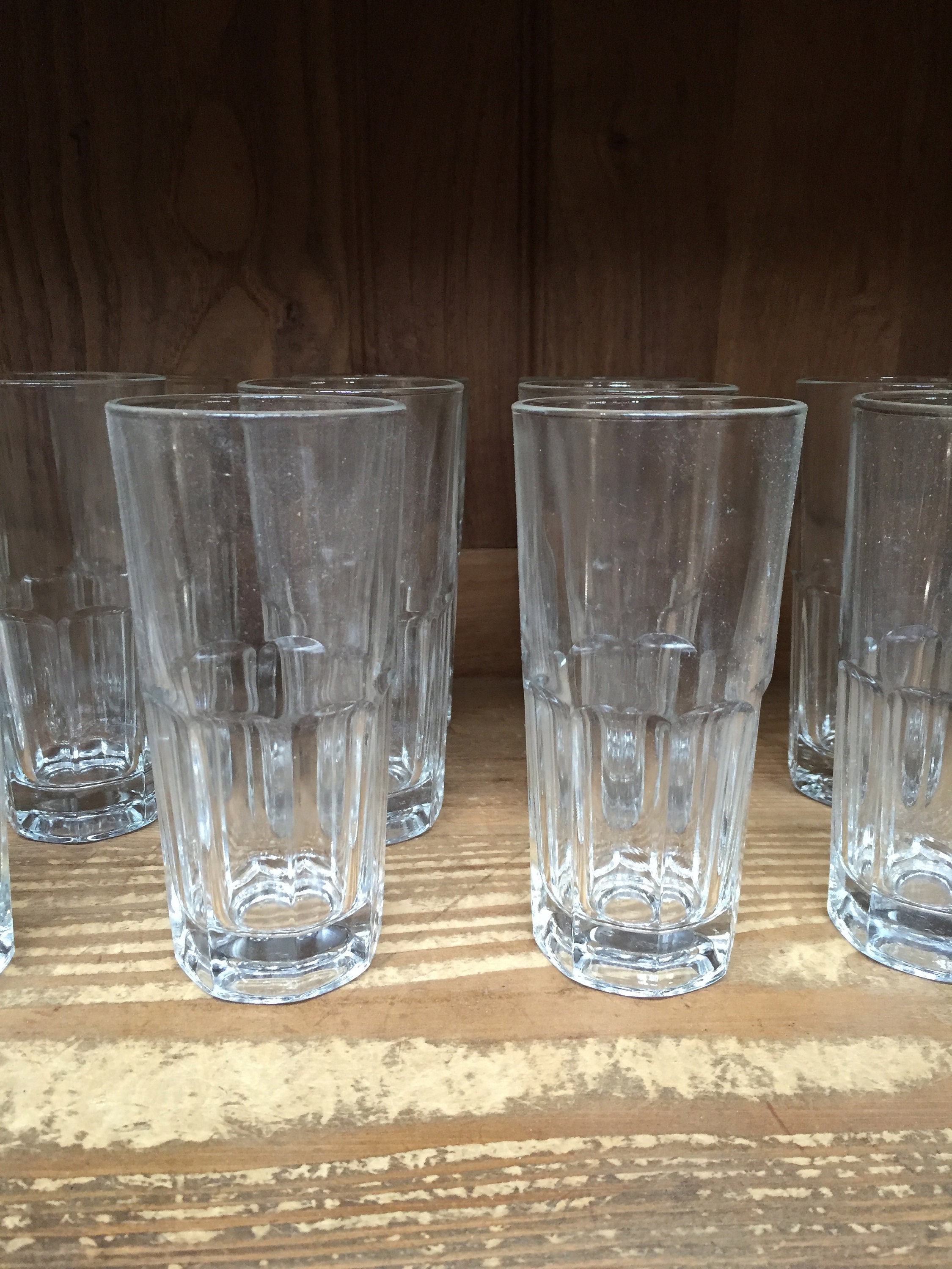 20 Verres Bistrot Bar Troquet Vintage Anisette Jus de Fruit French Glass