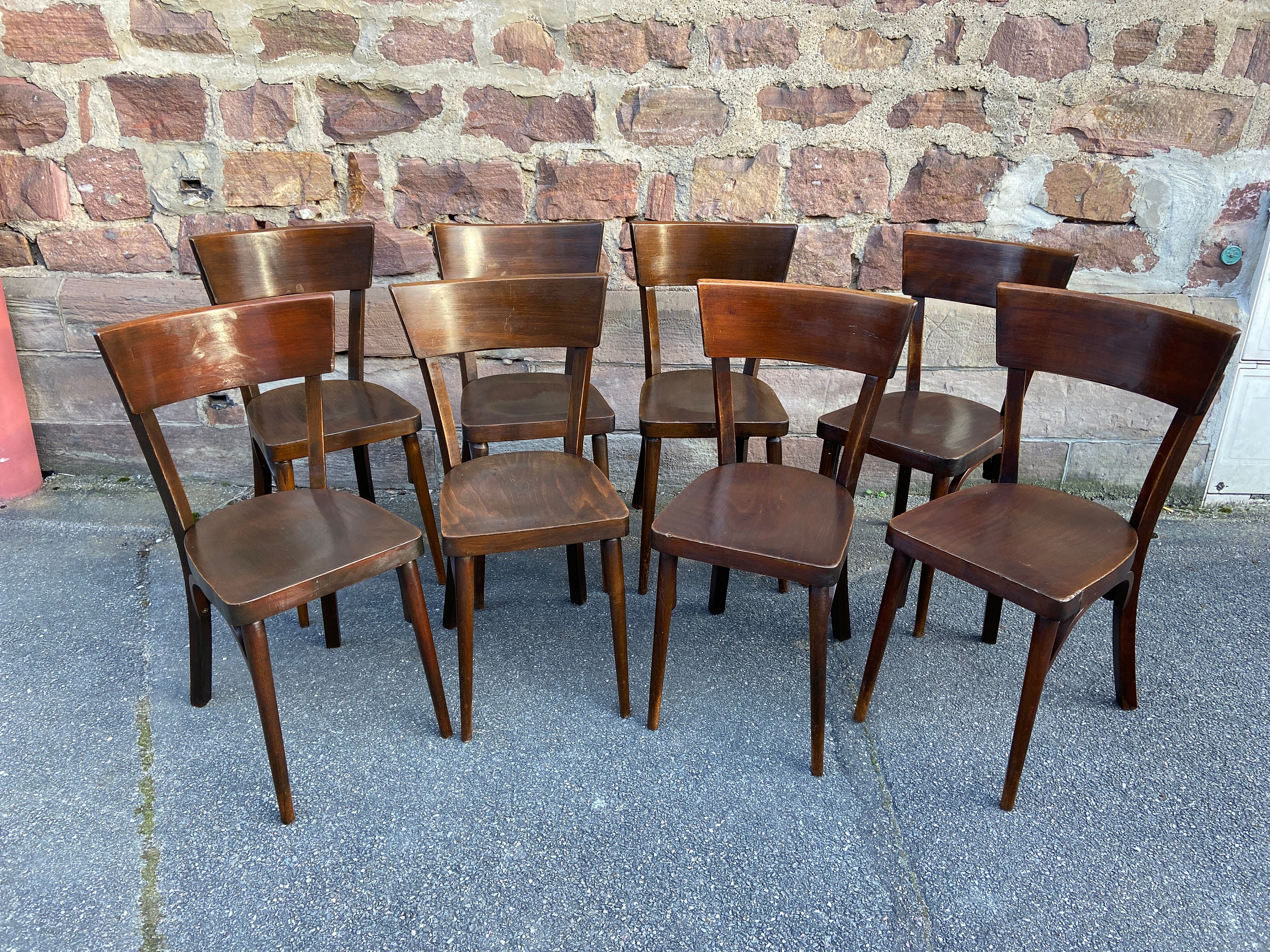 8 chaises Bistrot Bois