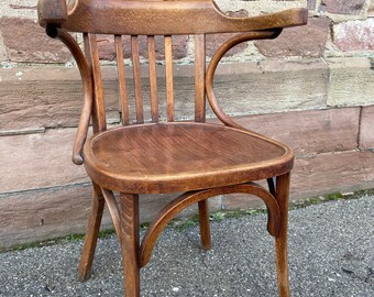 Rare fauteuil de bureau Américain viennois Bois courbé BAUMANN J J kohn Fauteuil Thonet 1930
