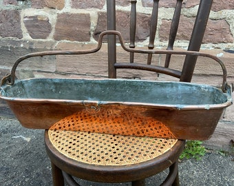 Ancienne Cocotte Ovale En Cuivre Vierzon Fabriquée En France Avec Couvercle