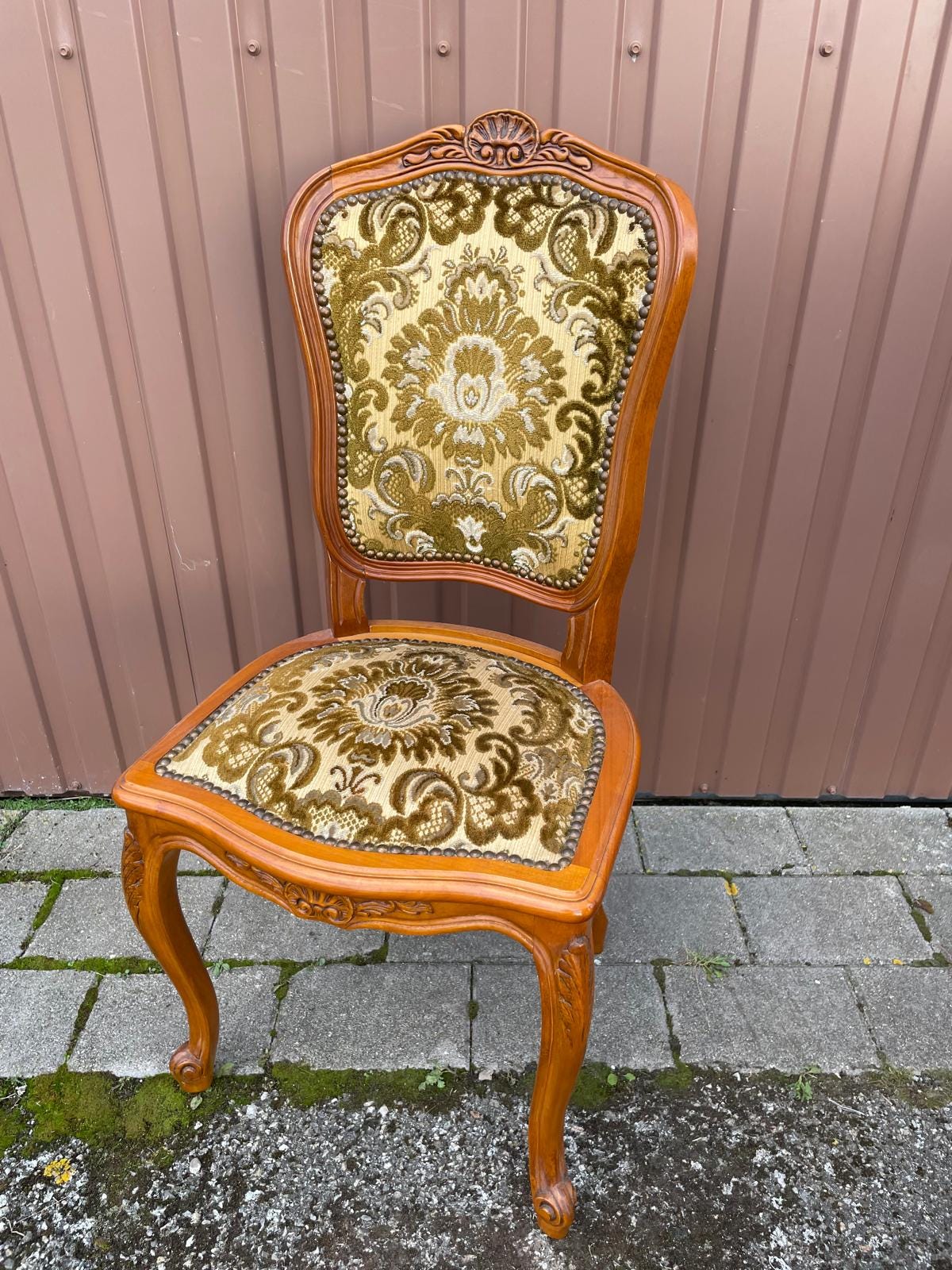 ロココ】イタリア/クラシックチェア4脚/ルイ15世/検）シリック