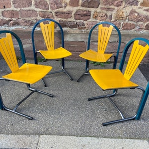 set of 4 vintage lounge chairs by baumann Argos model from 1980-90s B32 Cesca Breuer