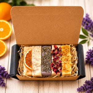 Handmade Soap | Luxury 5 Soap Gift Box| Vegan Friendly| Birthday Present for Her
