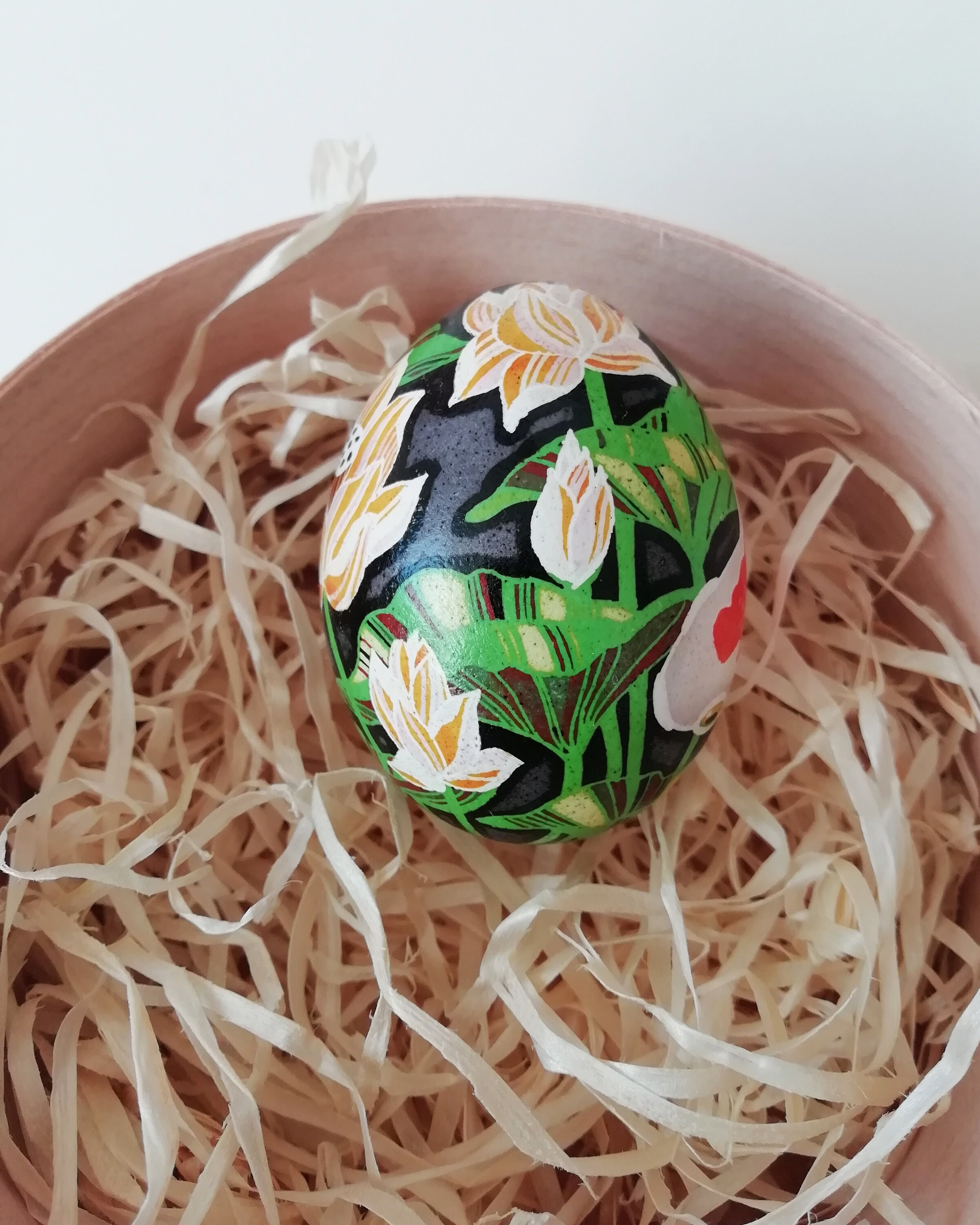 Koi Fish Easter Egg/ Modern Pysanka / Decorated Chicken Egg / Etsy