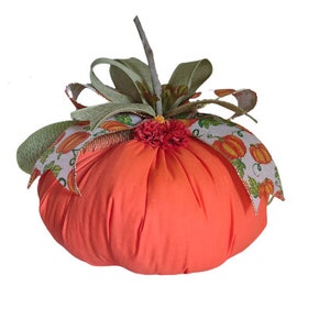 Fabric Pumpkins, Pumpkin Decor, Thanksgiving Decor, Harvest Table, Rustic Home Decor, Fall Decor, Autumn Decor, Farmhouse Decor Tablescape