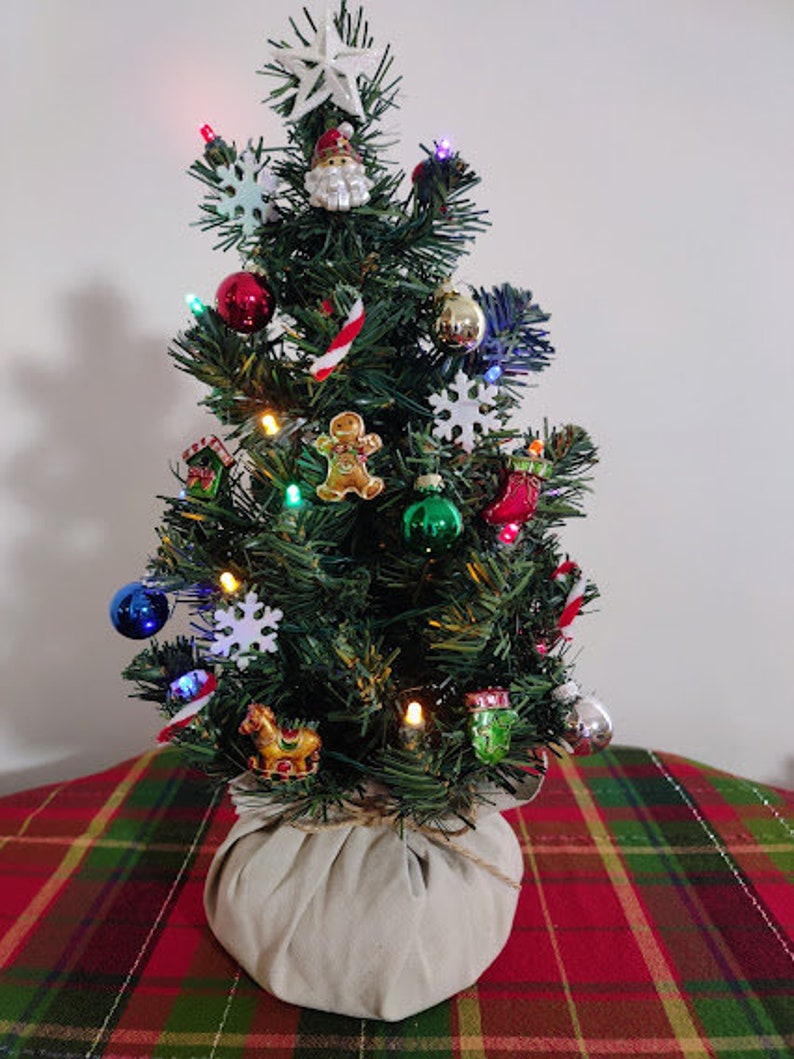 Christmas Tree Table Top Tree Small Space Tree Miniature Etsy