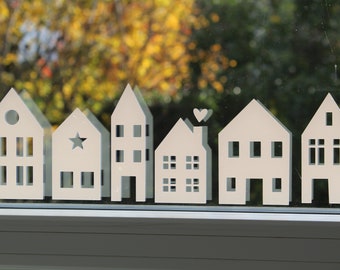 House stickers | Row of houses | Stickers | Various sizes