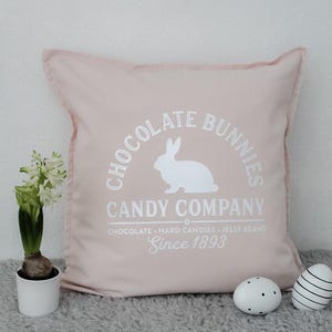 Pillowcase, cushion cover, bunnies, Easter, Easter bunny, Easter pillow, various colors rosa