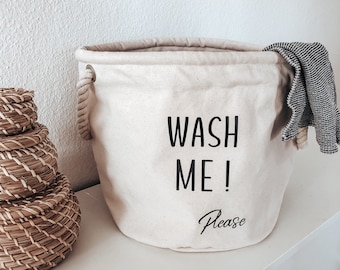 Wäschekorb ‚Wash me‘ Aufbewahrungskorb