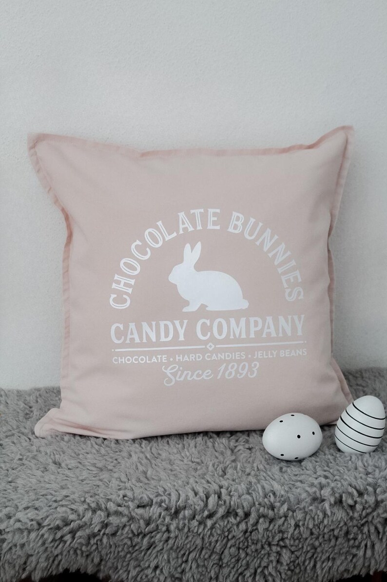 Pillowcase, cushion cover, bunnies, Easter, Easter bunny, Easter pillow, various colors image 4