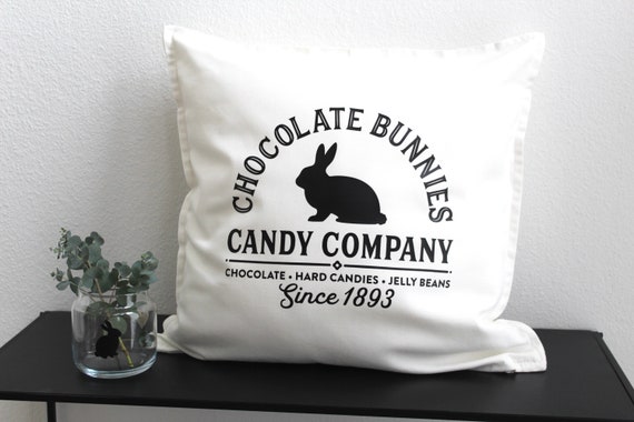 Kissenhülle Kissenbezug Bunnies Ostern Osterhase Osterkissen versch. Farben