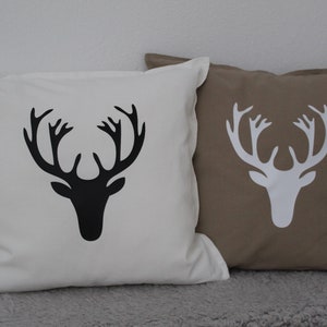 Kissenhülle Kissenbezug Hirsch verschiedene Farben
