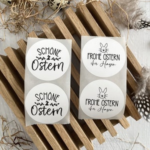 Aufkleber ,Schöne Ostern‘ | ,Frohe Ostern ihr Hasen‘ | Geschenkaufkleber