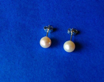 Perlen AAA-Ohrringe-Ohrstecker-925er Silber