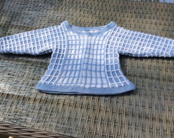 Hand knitted baby jumper