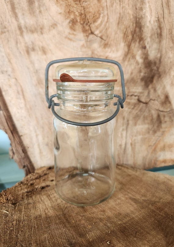 Hazel Atlas Jar, Vintage Air Tight Jar, Vintage Canning Jar 