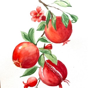 Pomegranate Original Painting Wall Art Kitchen Wall Decor