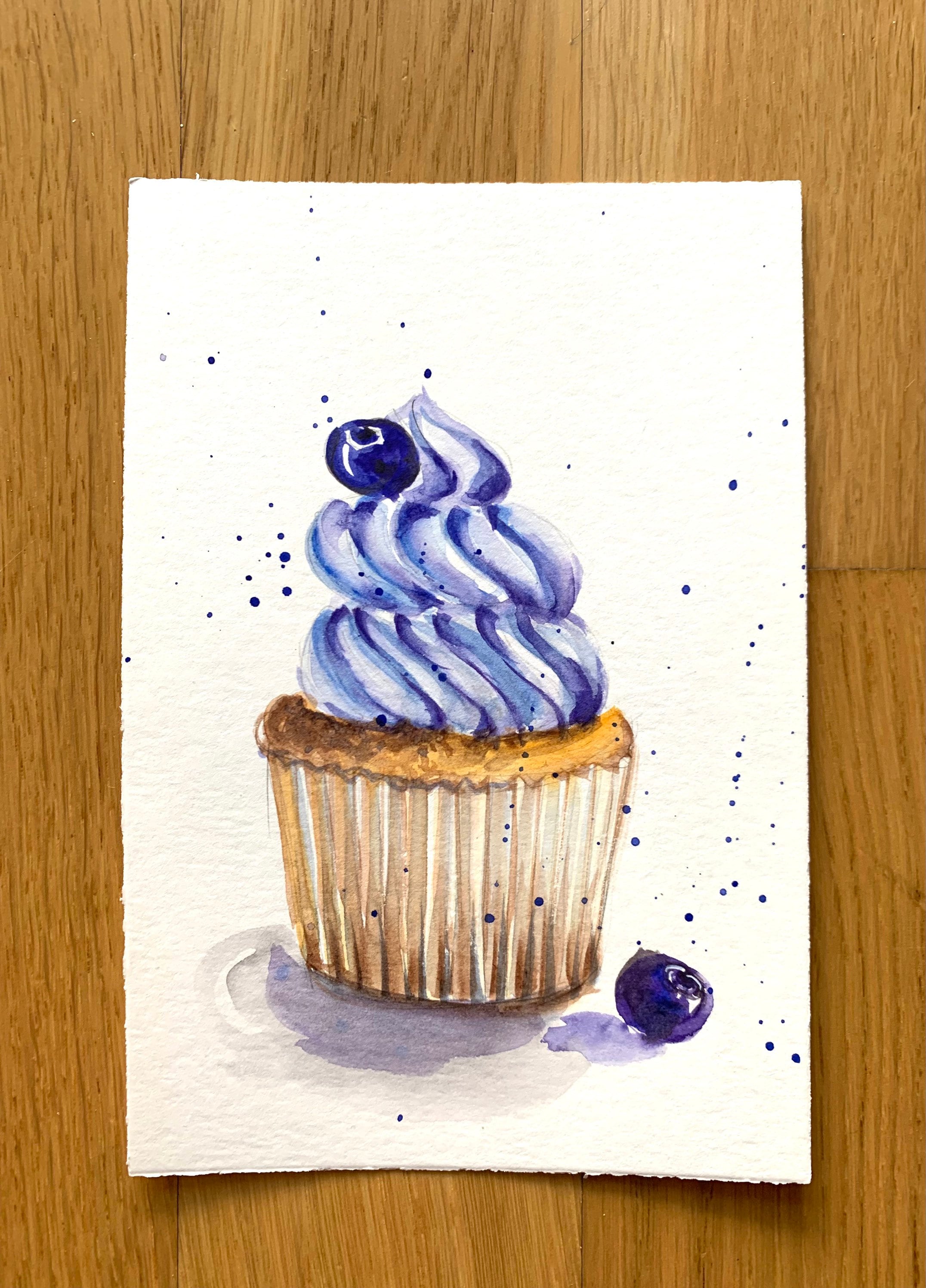 カップケーキアート 原画ポストカードセット - Etsy 日本