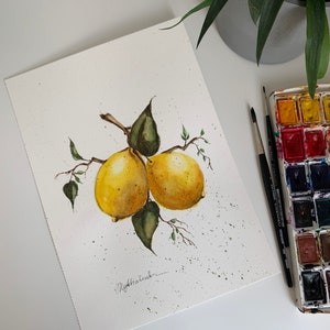 Lemons Original Painting Wall Art image 2