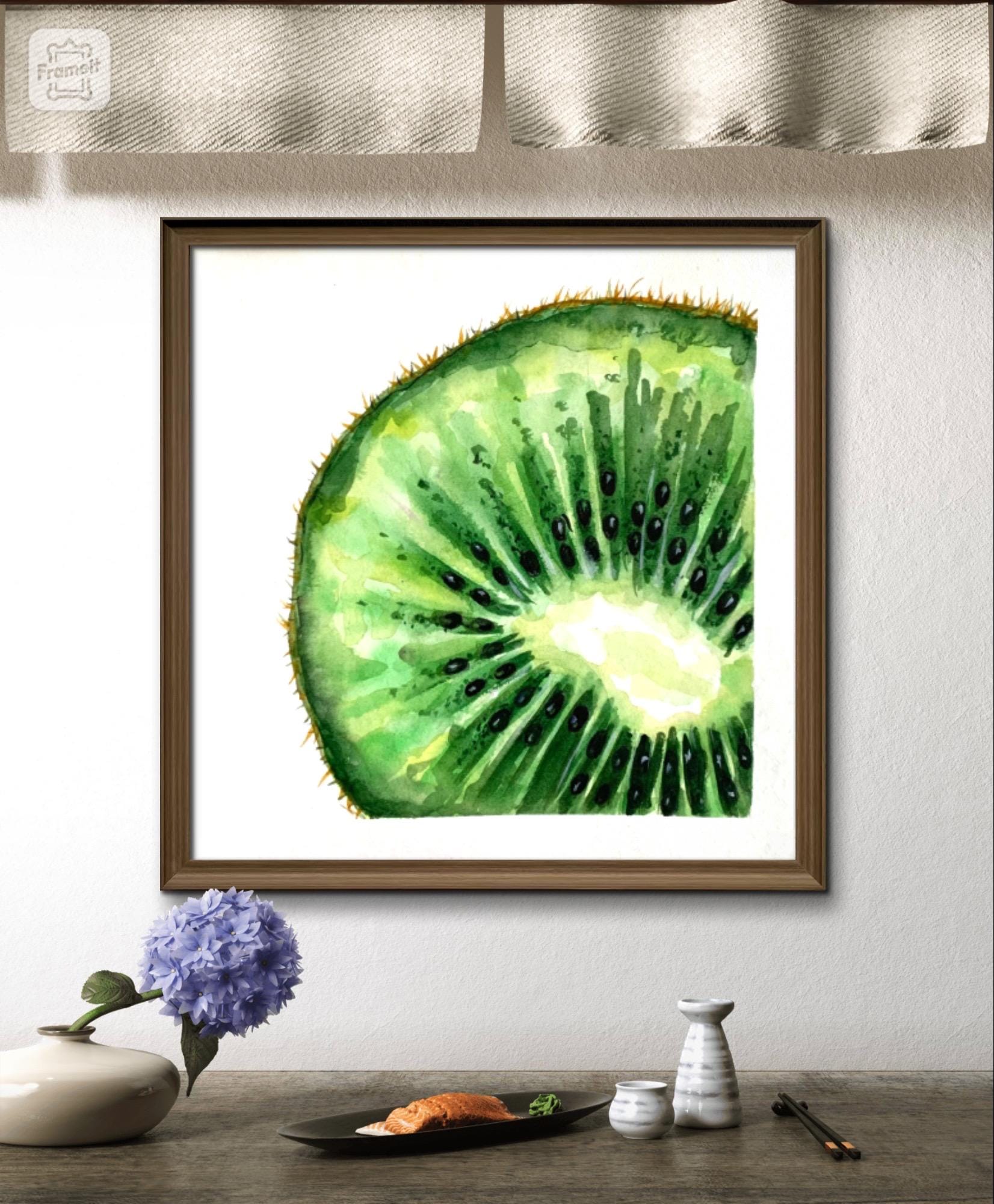 水彩画　キイウイ29×27Cm 水彩画 キイウイ29×27Cm 水彩画 キイウイ29×27Cmの通販はau PAY