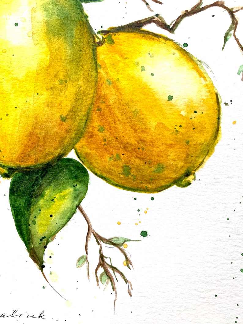 Lemons Original Painting Wall Art image 6