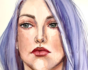 Fashion Portrait Original Painting Wall Art