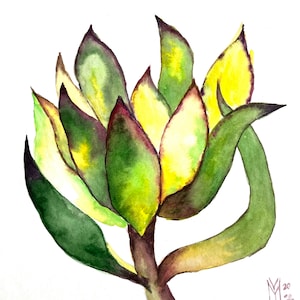 Artichoke Original Painting Wall Art Housewarming gift Home decor Gift for dad
