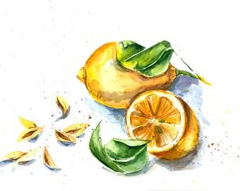 Lemons Original Painting Wall Art