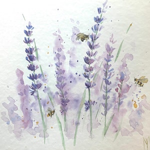 Lavender Original Painting Wall Decor - Etsy