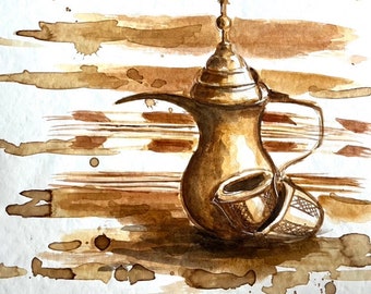 Real Coffee Original Painting Wall Art