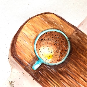 Coffee Original Painting Wall Art Home Decor Kitchen Decor Housewarming Gift