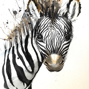 Zebra Original Painting Wall Art Decor