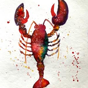 Lobster Original Watercolor Painting