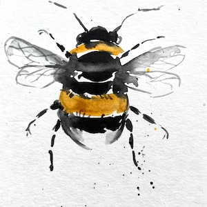 Origineel schilderij muurkunst hommel