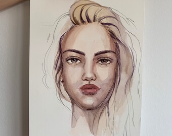 Fashion Girl Original Painting Wall Art