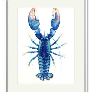 Lobster Original Watercolor Painting Wall Art Nautical Art Sea House Decor Gift for brother Gift for sister Housewarming Gift