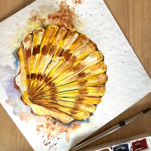 Seashell Original Painting Wall Decor