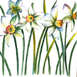 Daffodils Original Painting Wall Art Home decor Housewarming gift Women’s gift Gift for sister Gift for Grandma
