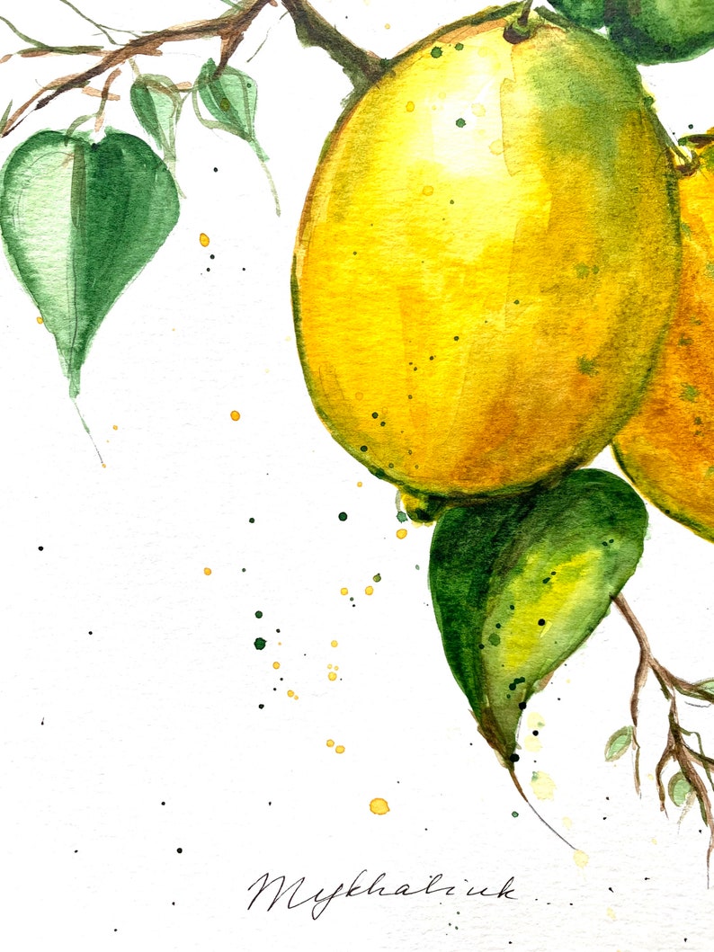 Lemons Original Painting Wall Art image 3