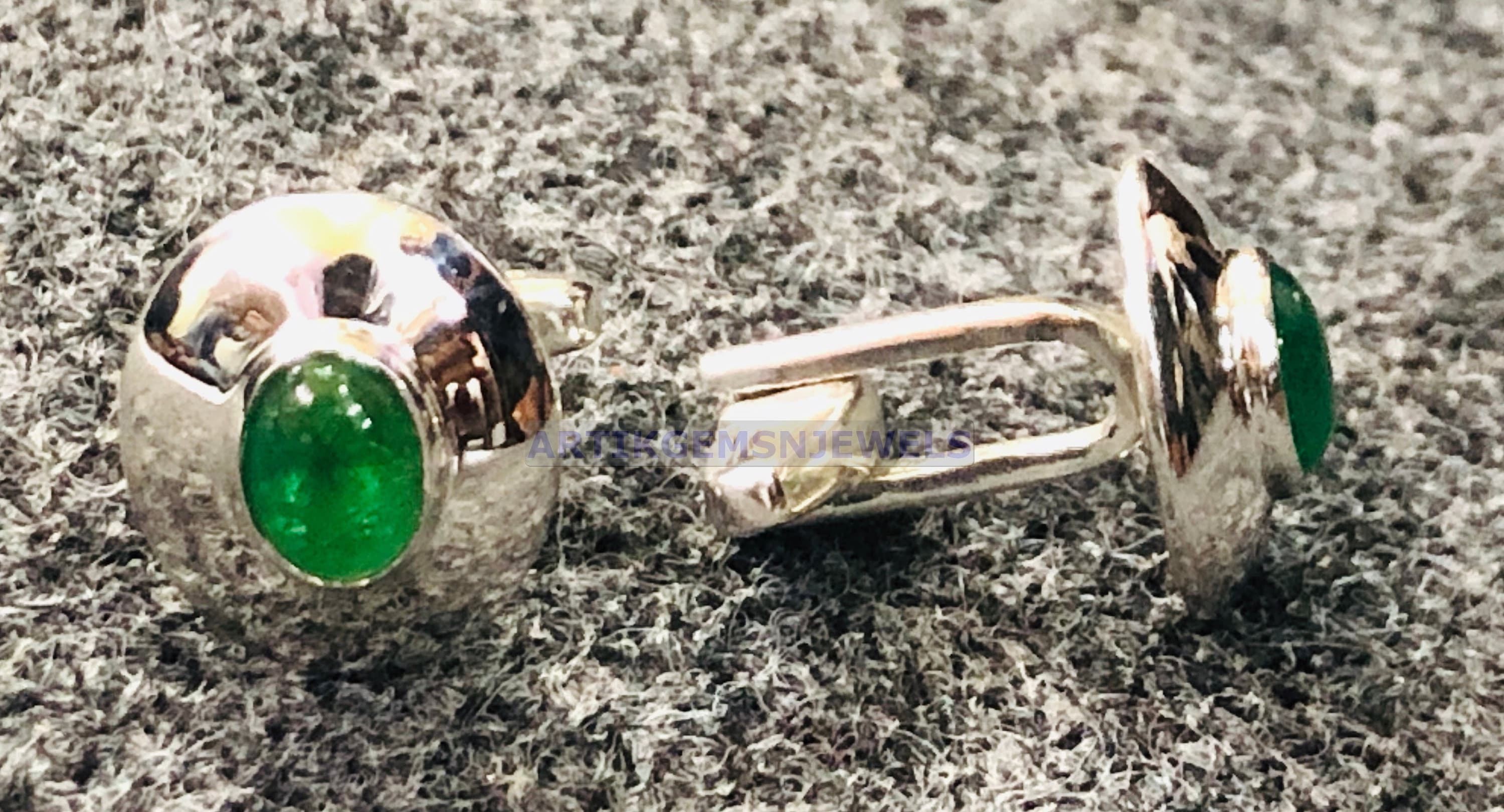 Emerald Cufflink Gemstone Cufflink Handmade Cufflink Etsy