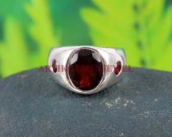 Details about   Vintage Men's Garnet Wedding Ring Stainless Steel Gothic Flower Signet Ring Punk 