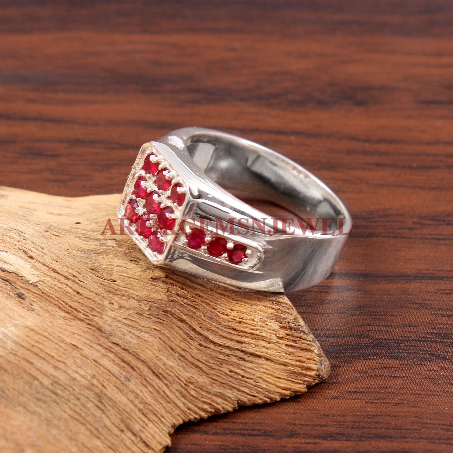 Ruby Gemstone Men's Ring 925 Sterling Silver Ring July - Etsy Australia