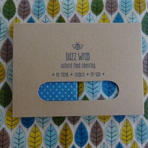 Cool Leaves Buzzwrap Beeswax Wraps, 3 pack, Natural Food Covering, Beeswax Food Wraps, Eco Wrap