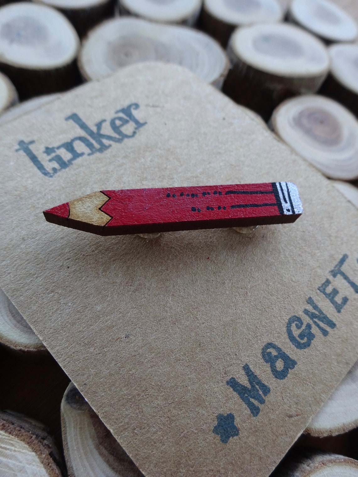 Red Pencil Teal Pencil Fridge Pencil Etsy