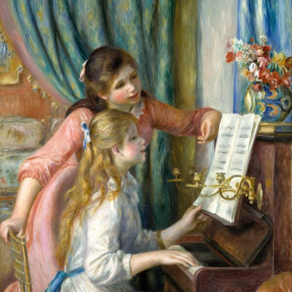 Renoir, Dos jóvenes en el piano, 1892, Impresión