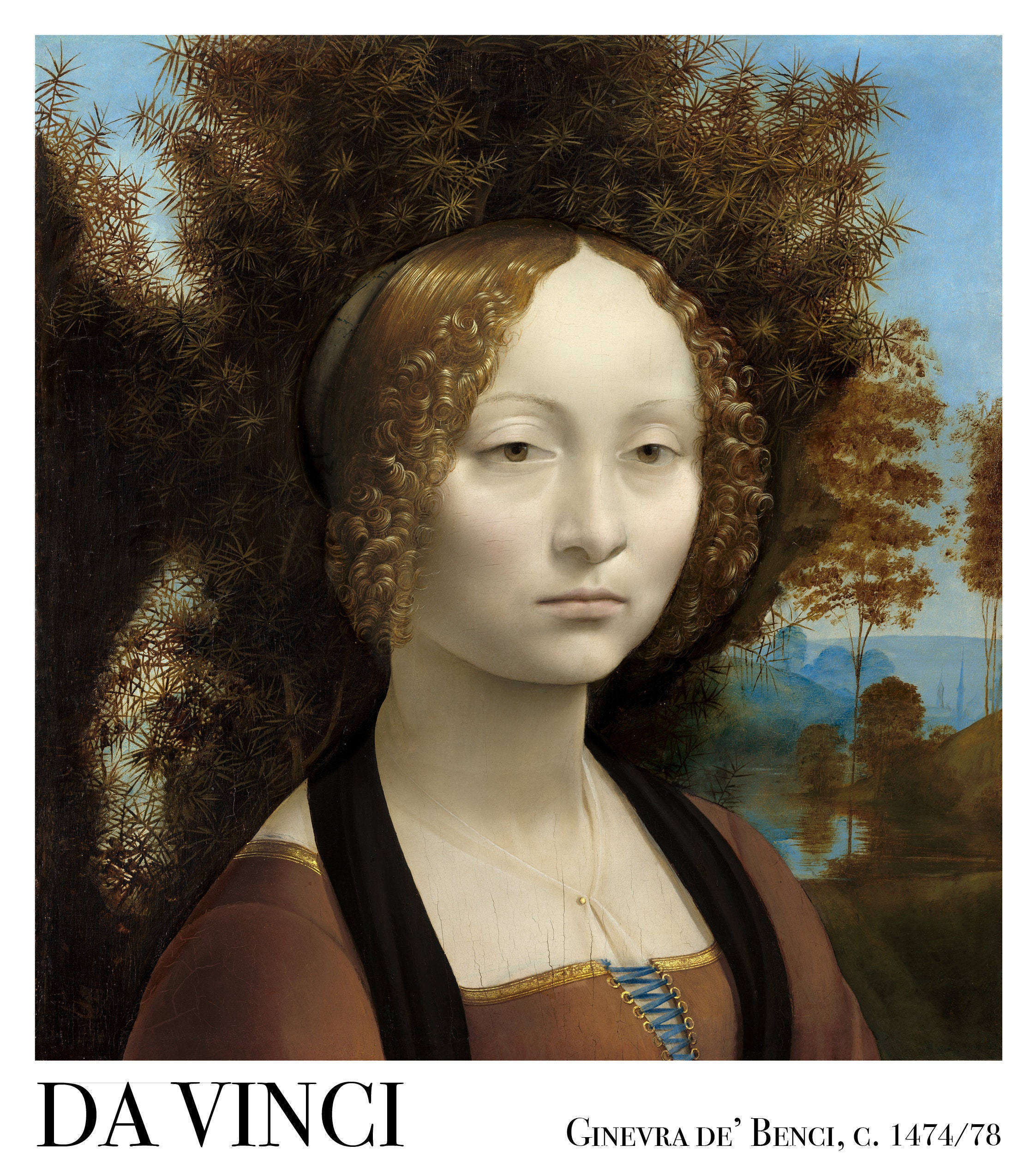 Leonardo Da Vinci - Ginevra De' Benci - Etsy