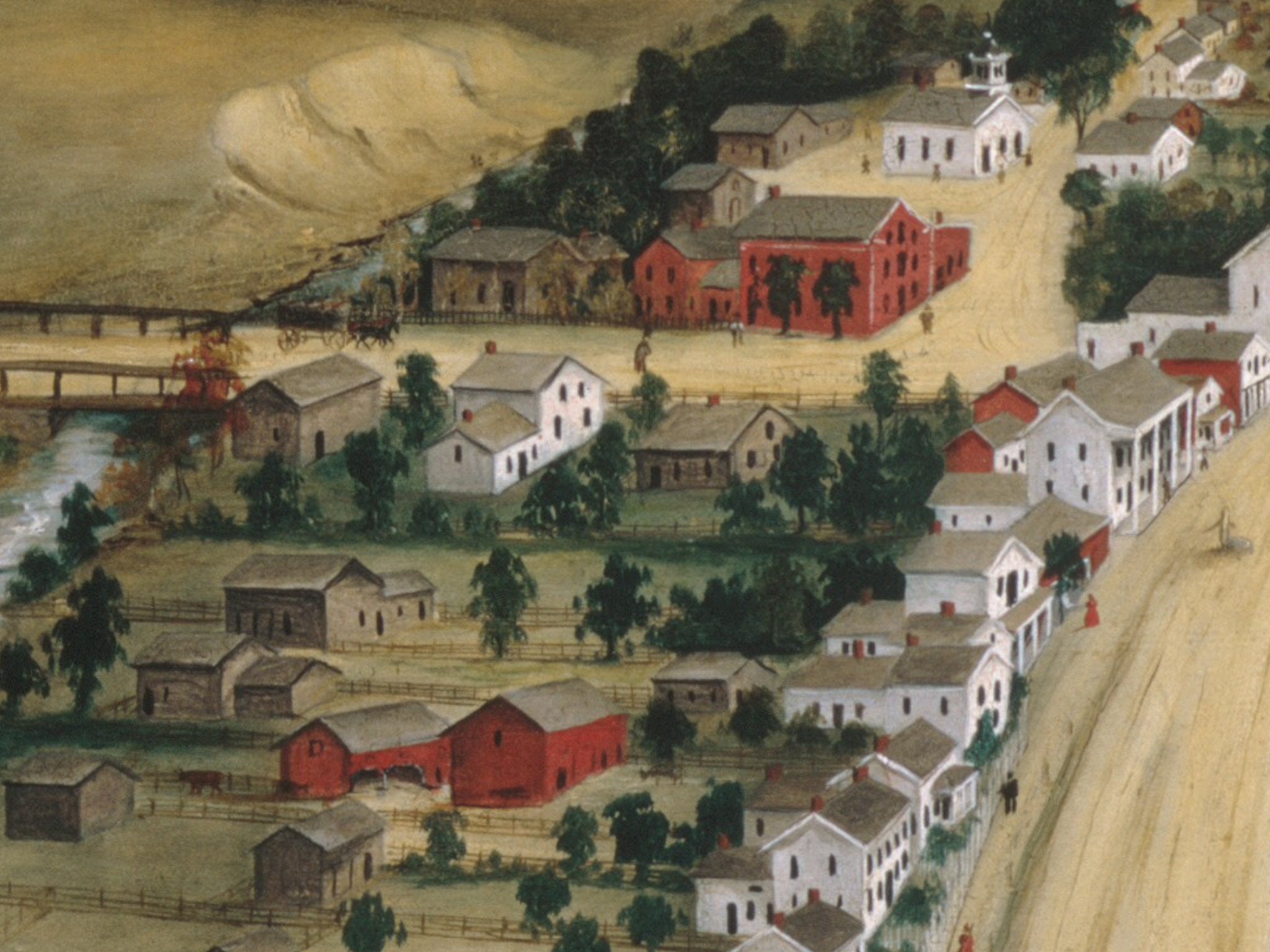 Hidley, View of Poestenkill, New York, 1870, Print Etsy