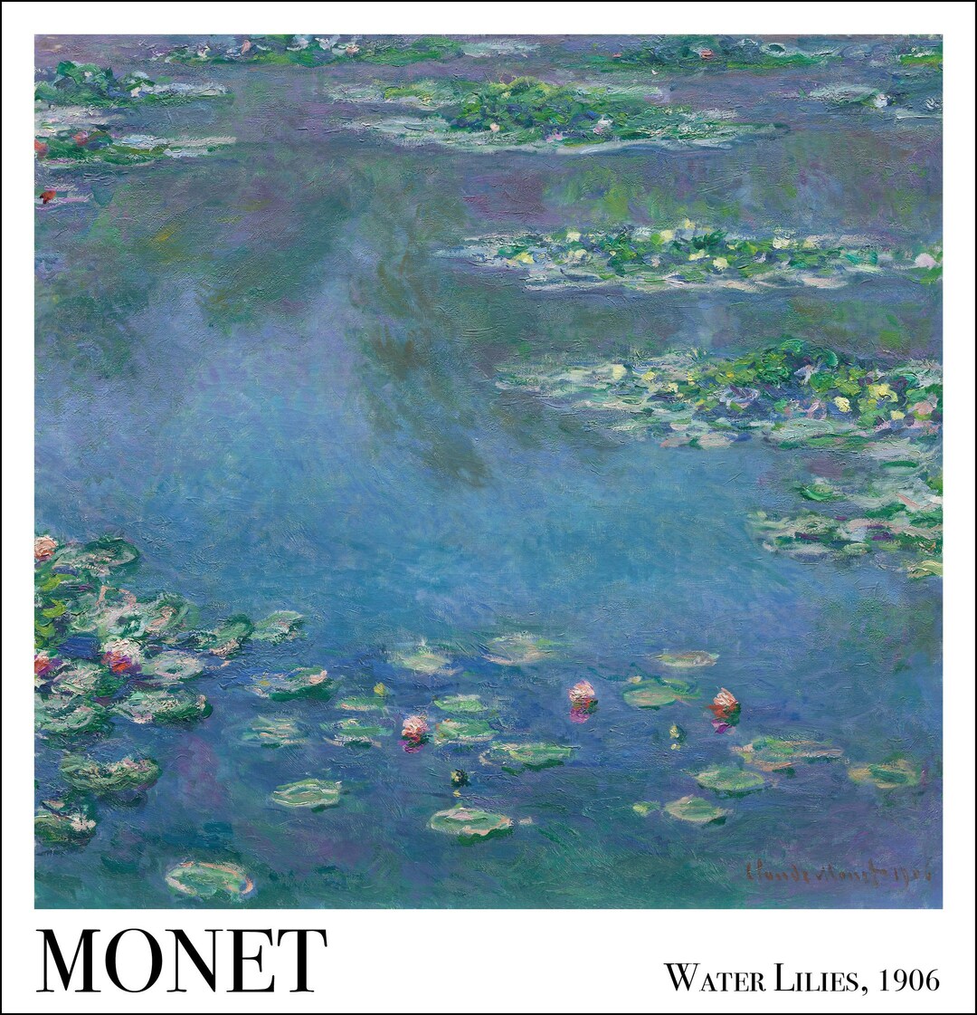 Monet - Water Lilies Print - Etsy