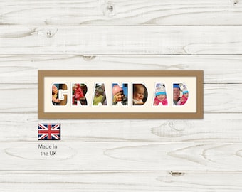 Grandad Word Photo Frame, Father's Day Gift, Wall Decor